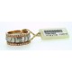 Fascia oro Rosso e  Bianco 750%° con brillanti Cod. AN25416BRS